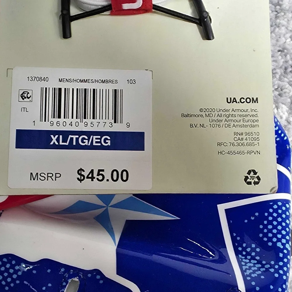 Under Armour UA F8 Receiver Football Gloves Texas Lonestar State LE Men's XL NWT